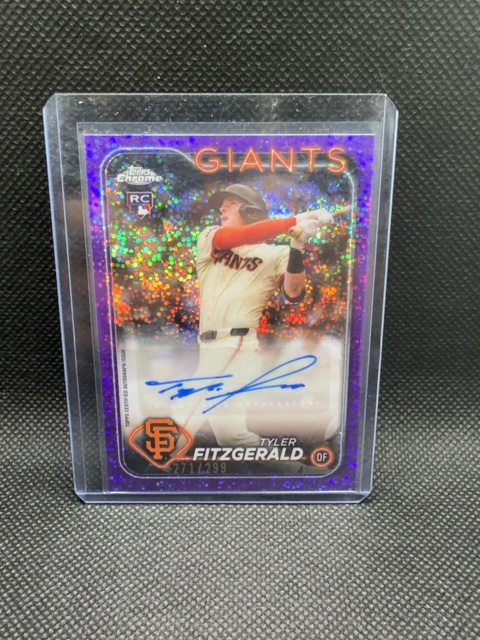 Tyler Fitzgerald Topps Chrome Rookie Auto /299 Giants 2024