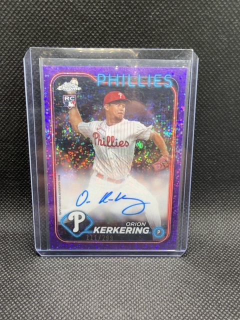Orion Kerkering Topps Chrome Auto /299 Rookie 2024 Phillies