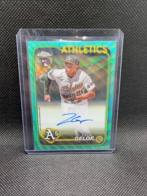 Zach Gelof Topps Chrome Auto /199 Rookie A's 2024