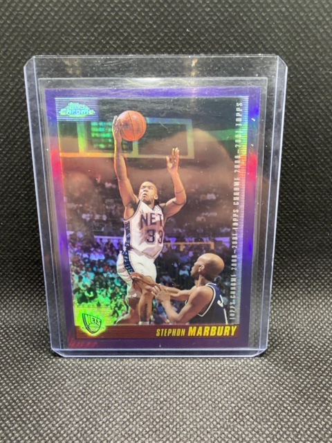 Stephon Marbury Topps Chrome Refractor 2001 Nets