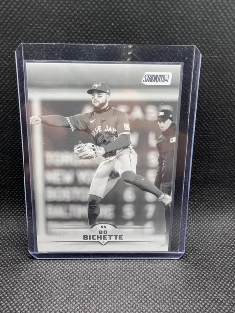 Bo Bichette Black and White SP Stadium Club Blue Jays 2025