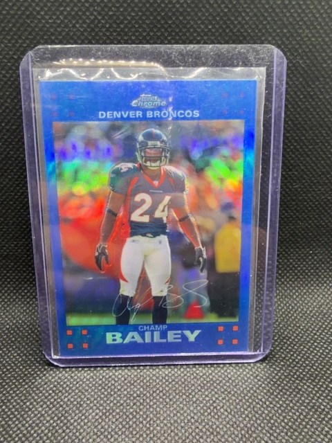 Champ Bailey Blue Refractor 2007 Broncos Topps Chrome