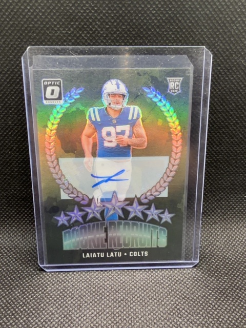 Laiatu Latu Optic Rookie Auto /99 Rookie Recruits 2024 Colts