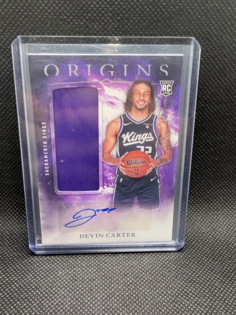 Devin Carter Origins RPA Auto Patch Rookie Kings 2024-25