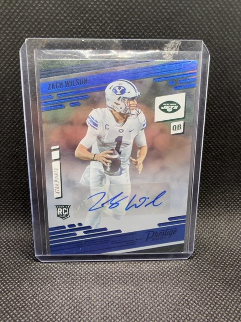 Zach Wilson Rookie Auto Jets 2021 Saints Prestige