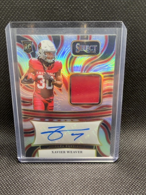 Xavier Weaver Select RPA /199 Auto Patch Rookie 2024 Cardinals
