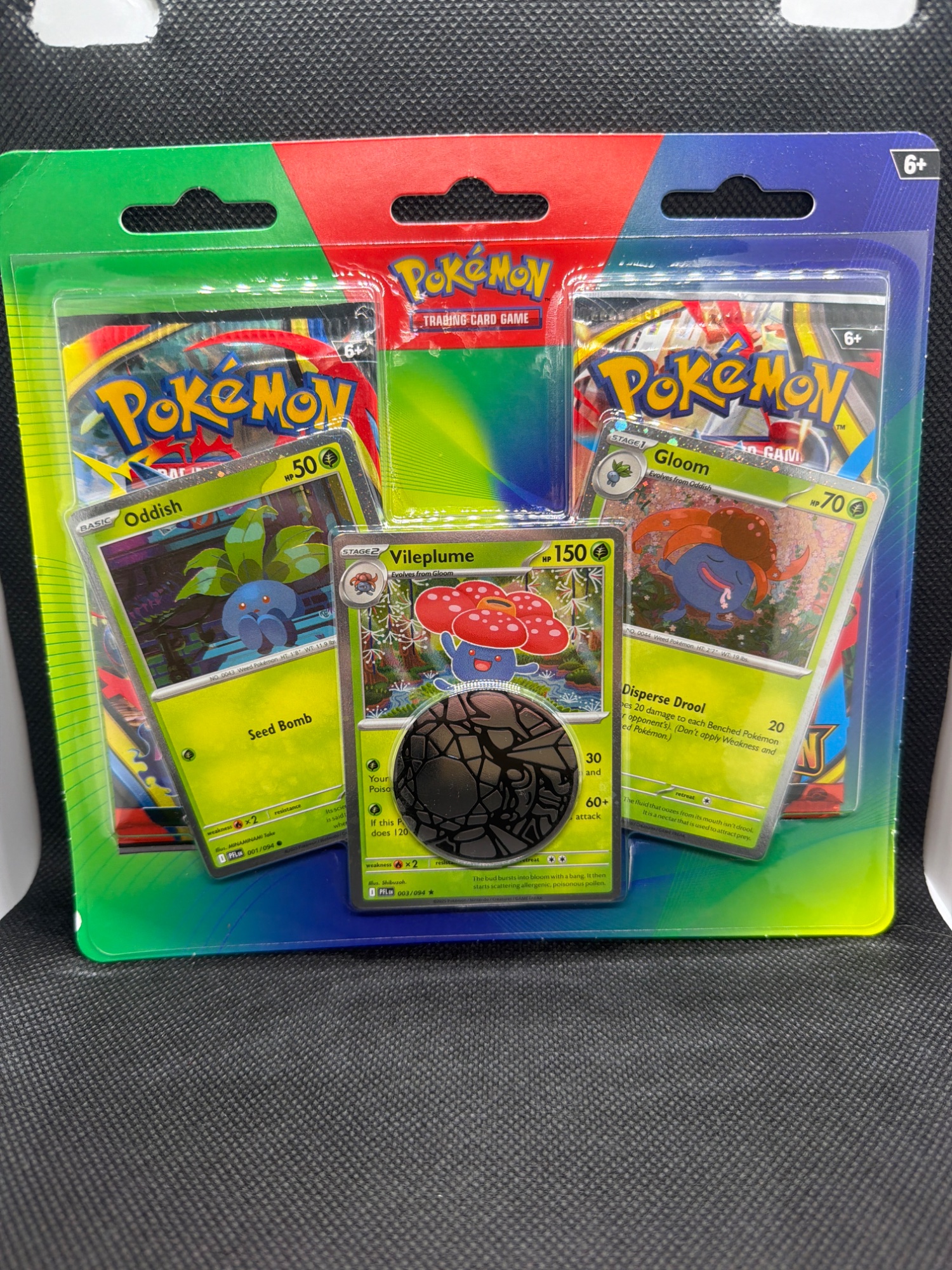 Pokemon TCG 2 Pack Blister Oddish Gloom Vileplume Sealed